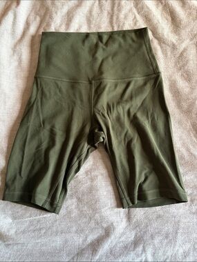 lululemon athletica Olive Green High-Rise Bike Shorts